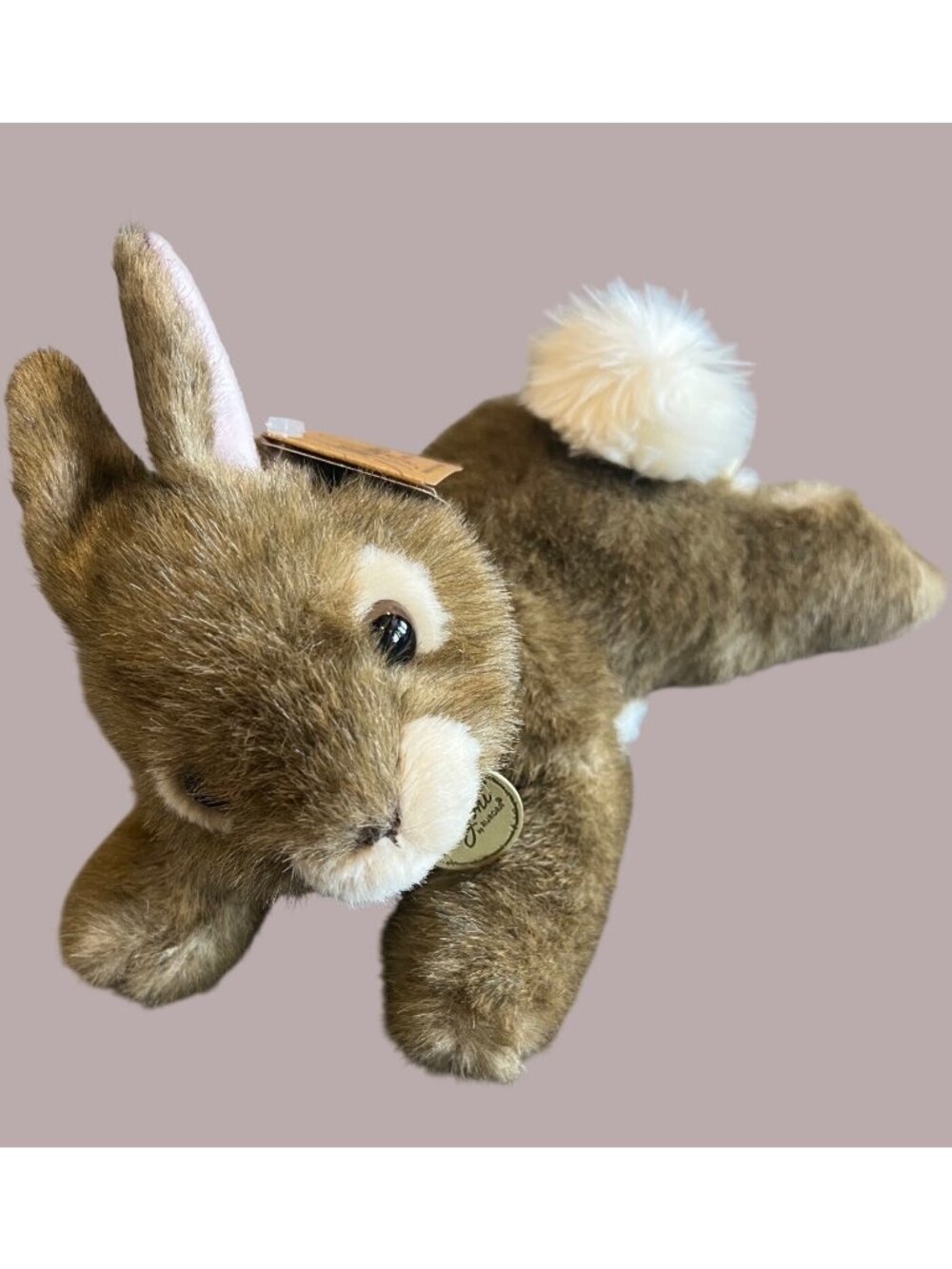 Miyoni By Aurora Lying Brown Bunny 10" Plush Stuffed Animal Toy Soft & Surface W